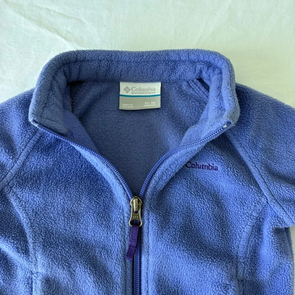 Columbia Benton Springs Full Zip Fleece Jacket Blue 12-18 Months Baby Toddler
